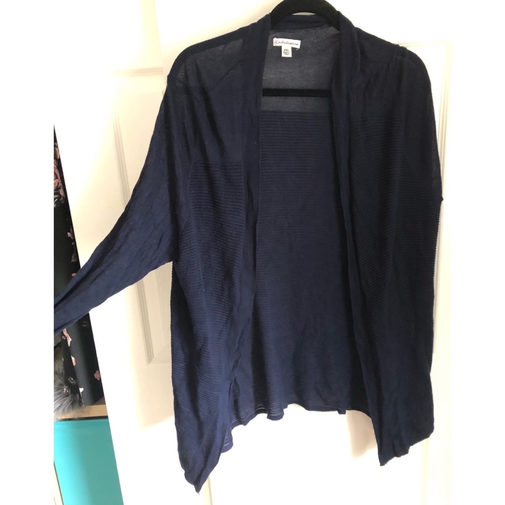 Blue cardigan